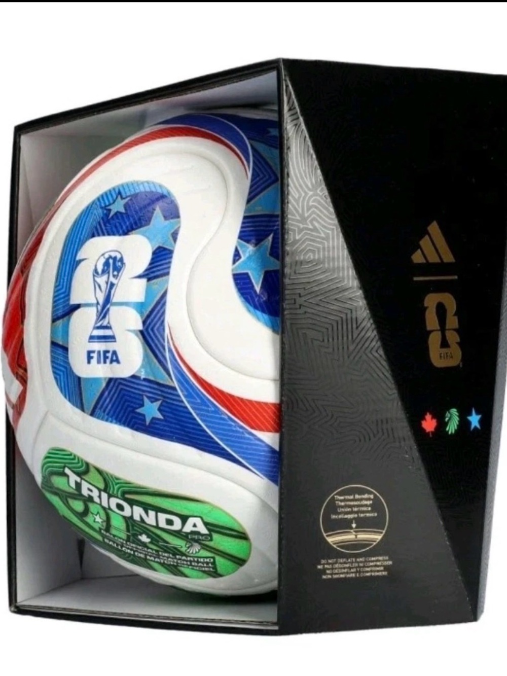 adidas FIFA World Cup 26™ Trionda Competition Football– White, Red, Green, Blue